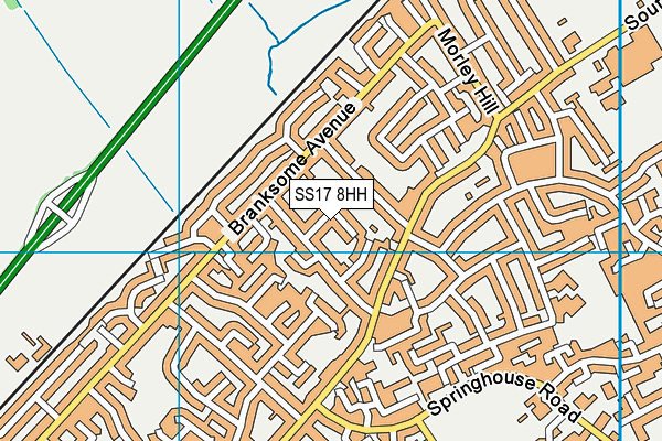 SS17 8HH map - OS VectorMap District (Ordnance Survey) SS17 8HH map - OS VectorMap District (Ordnance Survey)