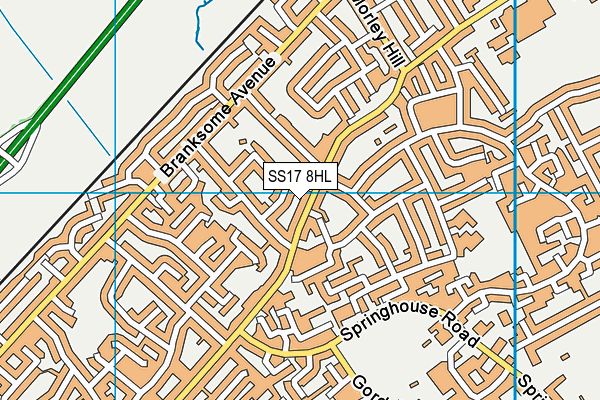 SS17 8HL map - OS VectorMap District (Ordnance Survey) SS17 8HL map - OS VectorMap District (Ordnance Survey)