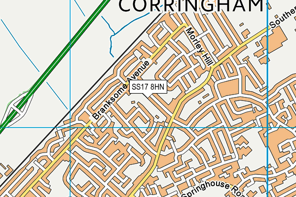 SS17 8HN map - OS VectorMap District (Ordnance Survey) SS17 8HN map - OS VectorMap District (Ordnance Survey)