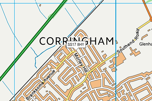 SS17 8HY map - OS VectorMap District (Ordnance Survey)
