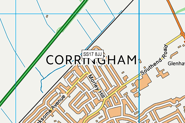 SS17 8JJ map - OS VectorMap District (Ordnance Survey)