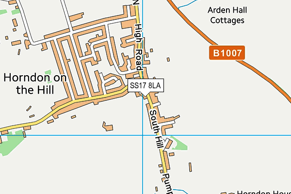 SS17 8LA map - OS VectorMap District (Ordnance Survey) SS17 8LA map - OS VectorMap District (Ordnance Survey)