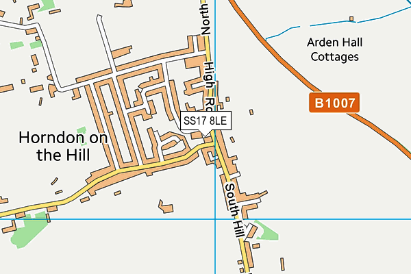 SS17 8LE map - OS VectorMap District (Ordnance Survey) SS17 8LE map - OS VectorMap District (Ordnance Survey)