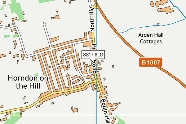 SS17 8LG map - OS VectorMap District (Ordnance Survey) SS17 8LG map - OS VectorMap District (Ordnance Survey)