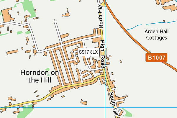 SS17 8LX map - OS VectorMap District (Ordnance Survey) SS17 8LX map - OS VectorMap District (Ordnance Survey)
