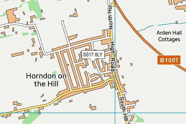 SS17 8LY map - OS VectorMap District (Ordnance Survey) SS17 8LY map - OS VectorMap District (Ordnance Survey)