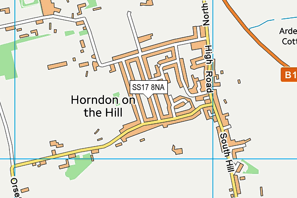 SS17 8NA map - OS VectorMap District (Ordnance Survey)