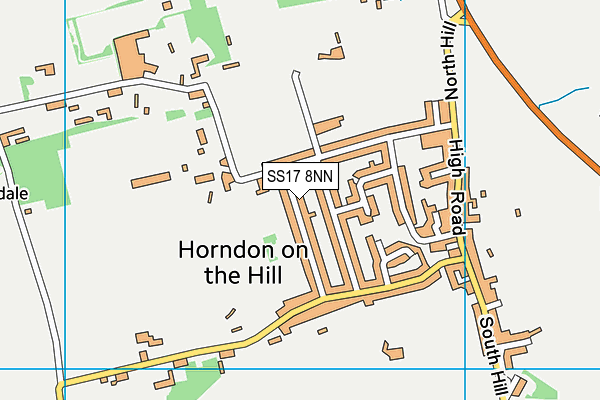 SS17 8NN map - OS VectorMap District (Ordnance Survey) SS17 8NN map - OS VectorMap District (Ordnance Survey)