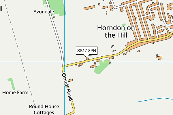 SS17 8PN map - OS VectorMap District (Ordnance Survey) SS17 8PN map - OS VectorMap District (Ordnance Survey)