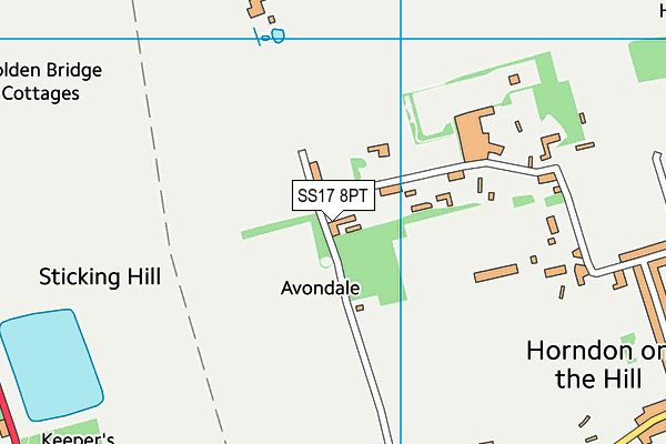 SS17 8PT map - OS VectorMap District (Ordnance Survey) SS17 8PT map - OS VectorMap District (Ordnance Survey)