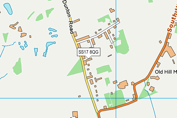 SS17 8QG map - OS VectorMap District (Ordnance Survey) SS17 8QG map - OS VectorMap District (Ordnance Survey)