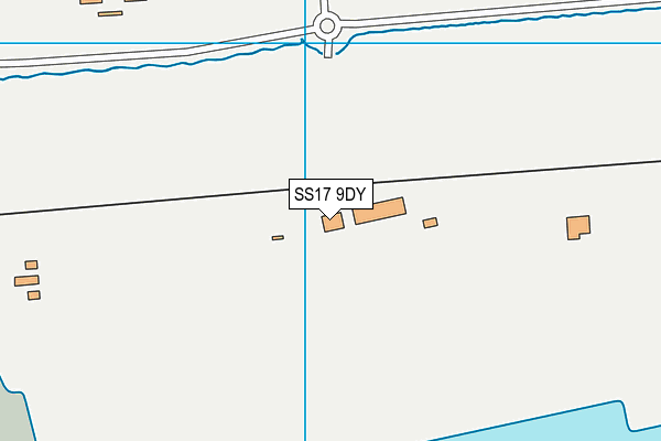 SS17 9DY map - OS VectorMap District (Ordnance Survey) SS17 9DY map - OS VectorMap District (Ordnance Survey)