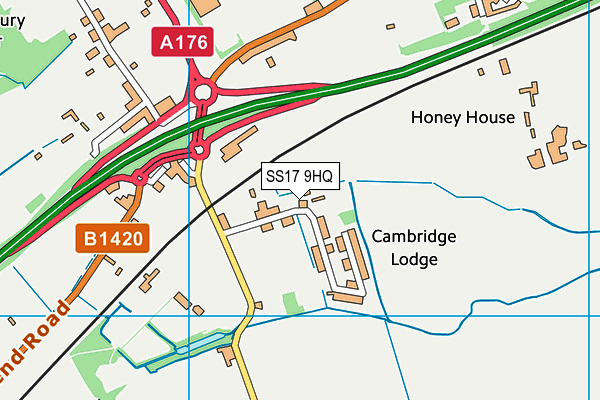 SS17 9HQ map - OS VectorMap District (Ordnance Survey) SS17 9HQ map - OS VectorMap District (Ordnance Survey)