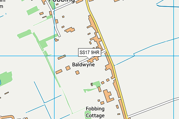 SS17 9HR map - OS VectorMap District (Ordnance Survey) SS17 9HR map - OS VectorMap District (Ordnance Survey)