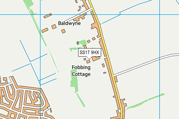 SS17 9HX map - OS VectorMap District (Ordnance Survey) SS17 9HX map - OS VectorMap District (Ordnance Survey)