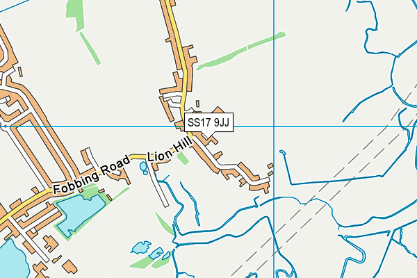 SS17 9JJ map - OS VectorMap District (Ordnance Survey) SS17 9JJ map - OS VectorMap District (Ordnance Survey)