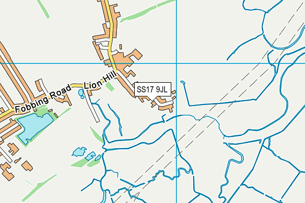 SS17 9JL map - OS VectorMap District (Ordnance Survey) SS17 9JL map - OS VectorMap District (Ordnance Survey)