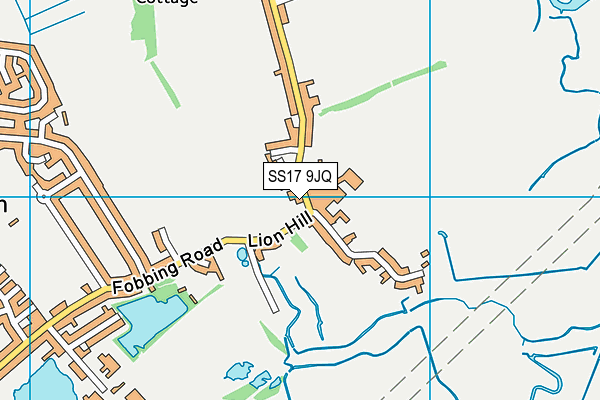 SS17 9JQ map - OS VectorMap District (Ordnance Survey) SS17 9JQ map - OS VectorMap District (Ordnance Survey)