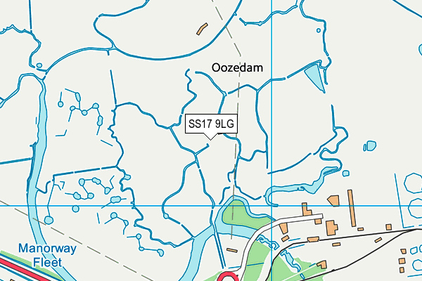 SS17 9LG map - OS VectorMap District (Ordnance Survey)
