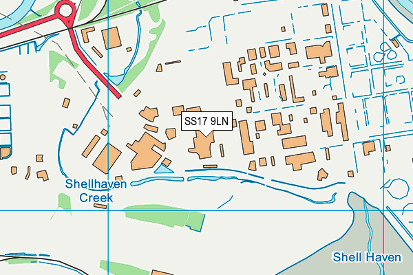 SS17 9LN map - OS VectorMap District (Ordnance Survey) SS17 9LN map - OS VectorMap District (Ordnance Survey)