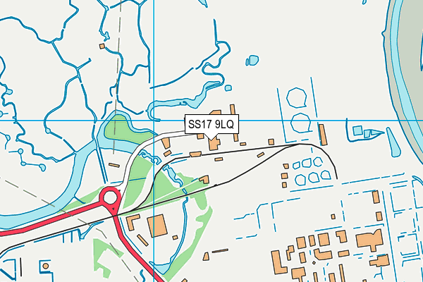 SS17 9LQ map - OS VectorMap District (Ordnance Survey) SS17 9LQ map - OS VectorMap District (Ordnance Survey)