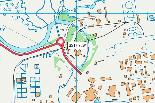SS17 9LW map - OS VectorMap District (Ordnance Survey) SS17 9LW map - OS VectorMap District (Ordnance Survey)