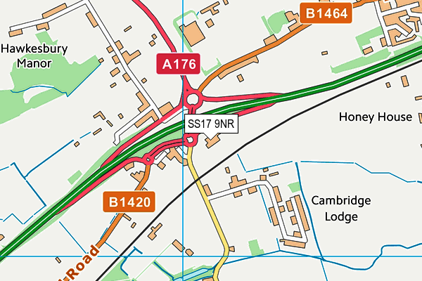 SS17 9NR map - OS VectorMap District (Ordnance Survey) SS17 9NR map - OS VectorMap District (Ordnance Survey)