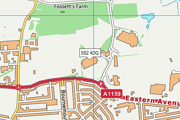 SS2 4DQ map - OS VectorMap District (Ordnance Survey) SS2 4DQ map - OS VectorMap District (Ordnance Survey)