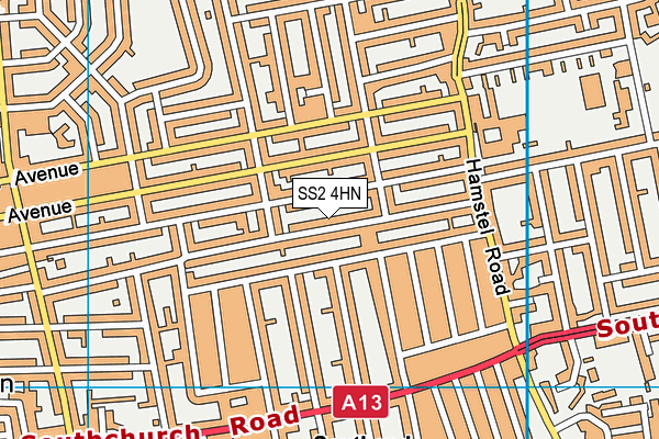 SS2 4HN map - OS VectorMap District (Ordnance Survey) SS2 4HN map - OS VectorMap District (Ordnance Survey)
