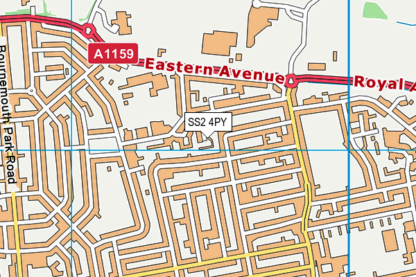 SS2 4PY map - OS VectorMap District (Ordnance Survey) SS2 4PY map - OS VectorMap District (Ordnance Survey)