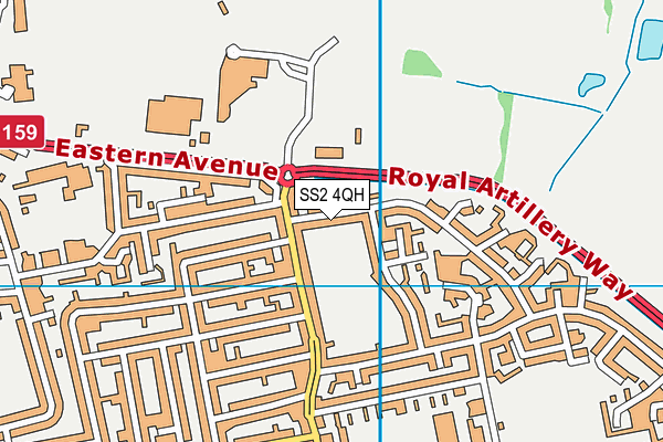 SS2 4QH map - OS VectorMap District (Ordnance Survey) SS2 4QH map - OS VectorMap District (Ordnance Survey)