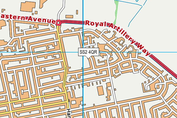 SS2 4QR map - OS VectorMap District (Ordnance Survey) SS2 4QR map - OS VectorMap District (Ordnance Survey)