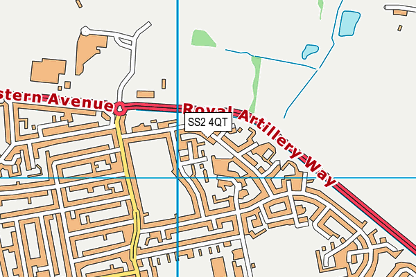 SS2 4QT map - OS VectorMap District (Ordnance Survey) SS2 4QT map - OS VectorMap District (Ordnance Survey)
