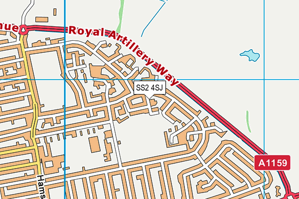 SS2 4SJ map - OS VectorMap District (Ordnance Survey) SS2 4SJ map - OS VectorMap District (Ordnance Survey)