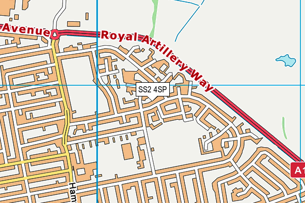 SS2 4SP map - OS VectorMap District (Ordnance Survey) SS2 4SP map - OS VectorMap District (Ordnance Survey)