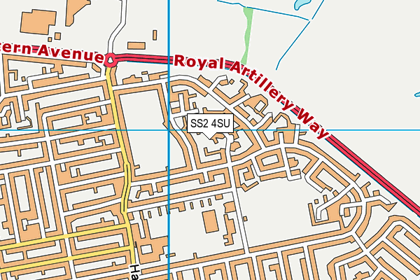 SS2 4SU map - OS VectorMap District (Ordnance Survey) SS2 4SU map - OS VectorMap District (Ordnance Survey)