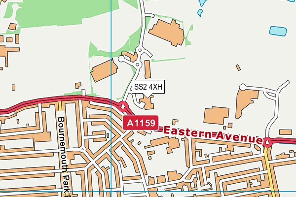 SS2 4XH map - OS VectorMap District (Ordnance Survey) SS2 4XH map - OS VectorMap District (Ordnance Survey)