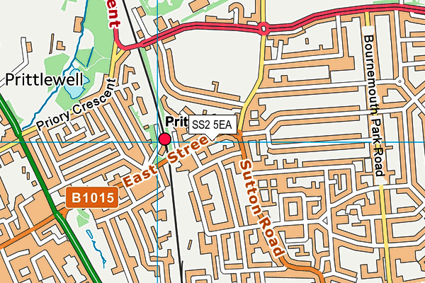 SS2 5EA map - OS VectorMap District (Ordnance Survey) SS2 5EA map - OS VectorMap District (Ordnance Survey)