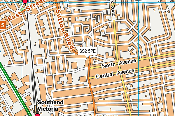 SS2 5PE map - OS VectorMap District (Ordnance Survey) SS2 5PE map - OS VectorMap District (Ordnance Survey)