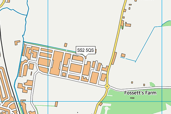 SS2 5QS map - OS VectorMap District (Ordnance Survey) SS2 5QS map - OS VectorMap District (Ordnance Survey)