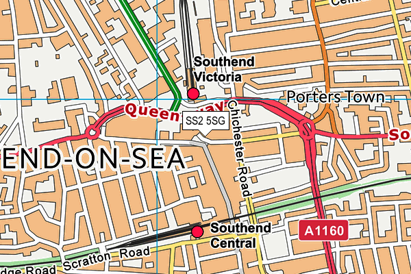 SS2 5SG map - OS VectorMap District (Ordnance Survey) SS2 5SG map - OS VectorMap District (Ordnance Survey)