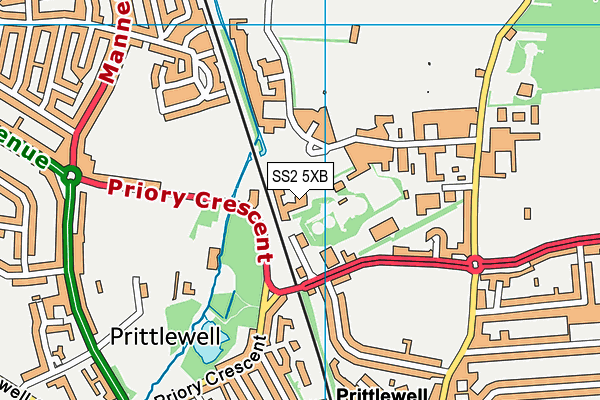 SS2 5XB map - OS VectorMap District (Ordnance Survey) SS2 5XB map - OS VectorMap District (Ordnance Survey)