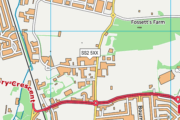 SS2 5XX map - OS VectorMap District (Ordnance Survey) SS2 5XX map - OS VectorMap District (Ordnance Survey)