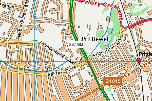 SS2 6BJ map - OS VectorMap District (Ordnance Survey) SS2 6BJ map - OS VectorMap District (Ordnance Survey)