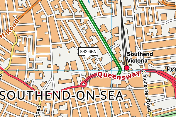 SS2 6BN map - OS VectorMap District (Ordnance Survey) SS2 6BN map - OS VectorMap District (Ordnance Survey)