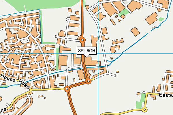 SS2 6GH map - OS VectorMap District (Ordnance Survey) SS2 6GH map - OS VectorMap District (Ordnance Survey)