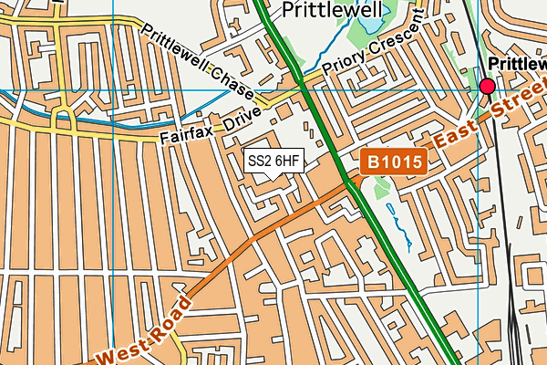 SS2 6HF map - OS VectorMap District (Ordnance Survey) SS2 6HF map - OS VectorMap District (Ordnance Survey)