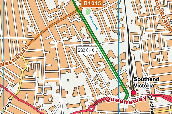 SS2 6HX map - OS VectorMap District (Ordnance Survey) SS2 6HX map - OS VectorMap District (Ordnance Survey)