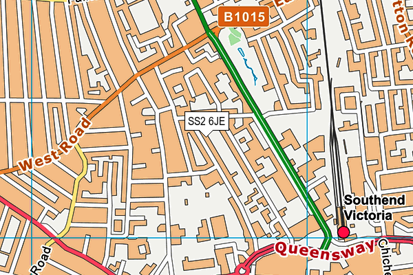 SS2 6JE map - OS VectorMap District (Ordnance Survey) SS2 6JE map - OS VectorMap District (Ordnance Survey)