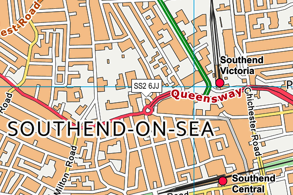 SS2 6JJ map - OS VectorMap District (Ordnance Survey)
